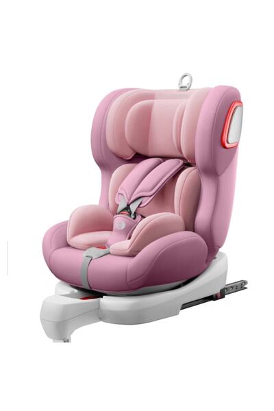 KotaBaby Scaun auto rotativ la 360° Kota Baby, roz, cu ISOFIX, poziție de somn, Dolce Bambino 0-36 kg