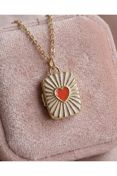 Gleemy accesories Kalpli Aşk Mektubu Zarf Kolye – Açılabilir Kapaklı Romantik...
