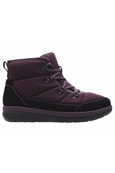 CLARKS Women's Boots - Cabrini Cove Cloudsteppers - size 36 - Purple Textile ...