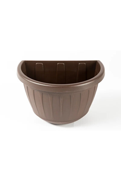 OEM Γλάστρα Ella, επιτοίχια, πλαστική, Ø 26 cm, καφέ