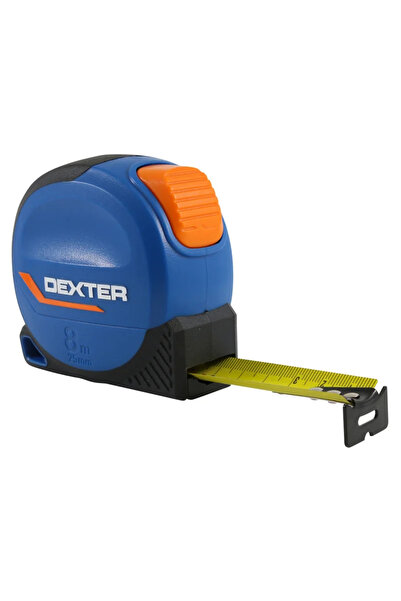 Dexter Dexter tape measure, self-locking, shockproof, metal, bimaterial casin...