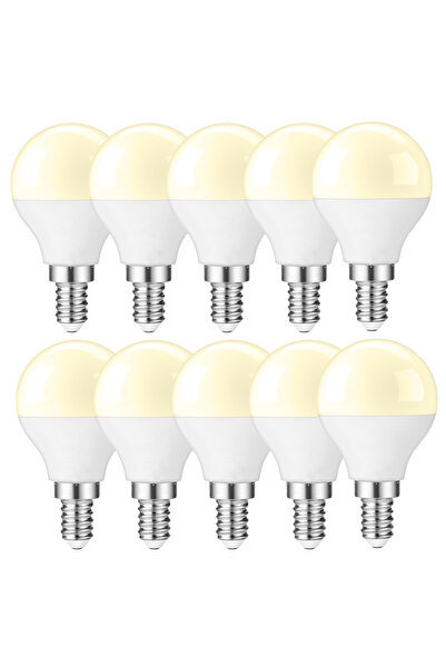 Teno Συσκευασία 10 λαμπτήρων LED Teno® E14, σφαιρικοί, 7W, 480 lm, 3000K θερμ...