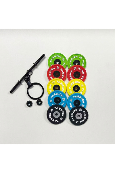 Choice1 B DIY Detachable Barbell Keychain - Mini Gym Weight Key Ring for Car ...