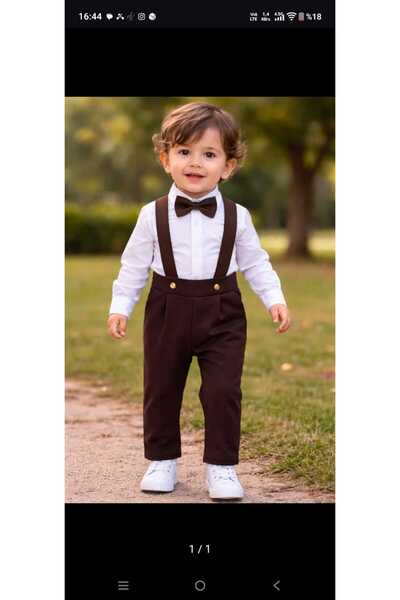 ABBRA Kahverengi Salopet Papyon Takım