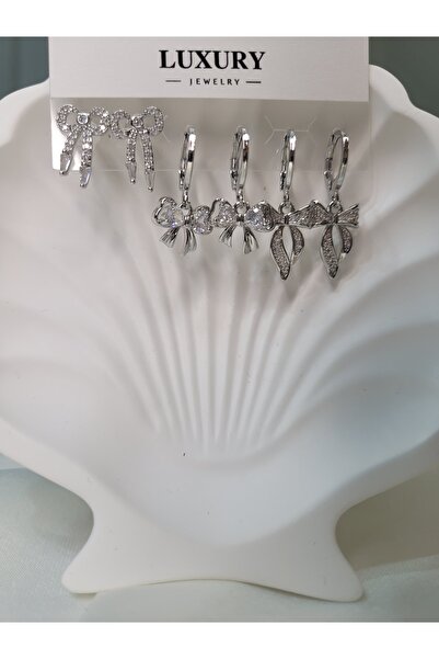 LUXRY Çoklu Kurdale Küpe Seti