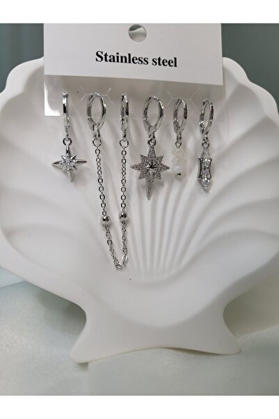 staınless steel Çoklu Kutup Yıldızı Küpe