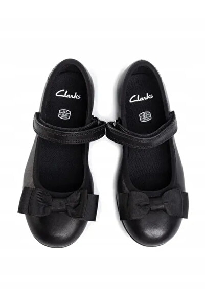 CLARKS Balerini fete - Scala Tap - mărime 16 - Negru Piele Naturală - Pantofi...