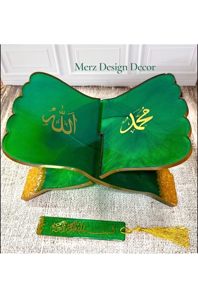 Merz Design Decor Masaüstü El Yapımı Epoksi Reçine Hafız Boy Kur’an-ı Kerim R...