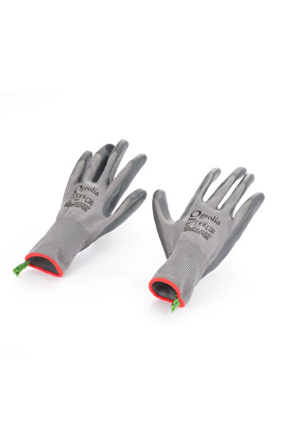 OEM Gardening gloves, nitrile rubber, Polyester lining, size 8 (M)