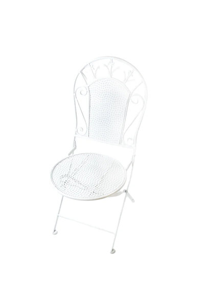 OEM Καρέκλα κήπου Δαντέλα, μεταλλική, πτυσσόμενη, λευκή