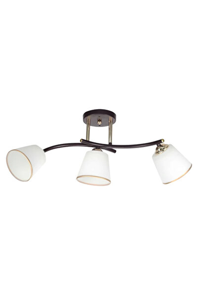 OEM Πολυέλαιος Greco, 3 x E27, 40 W, λευκό-καφέ