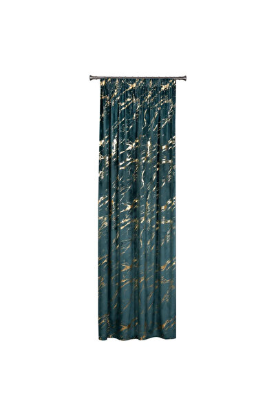 OEM Drapery Curtain 140 x 260 centimeters Storm, with drapery, green/gold