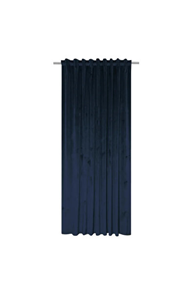Inspire Drapery Curtain 200 x 280 centimeters, Balsa, with straps, navy blue