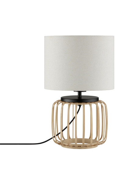 Inspire Veioza Pecan, 1 x E27, H 35 cm, bambus/metal