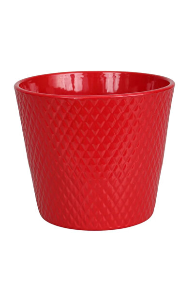 OEM Γλάστρα Harlekin, κεραμική, Ø 11,5 cm, κόκκινη