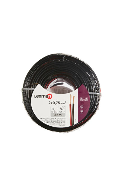 Lexman Lexman HI-FI audio cable, 2 x 0.75 mm², FC-E, 25 meters, PVC, black/red