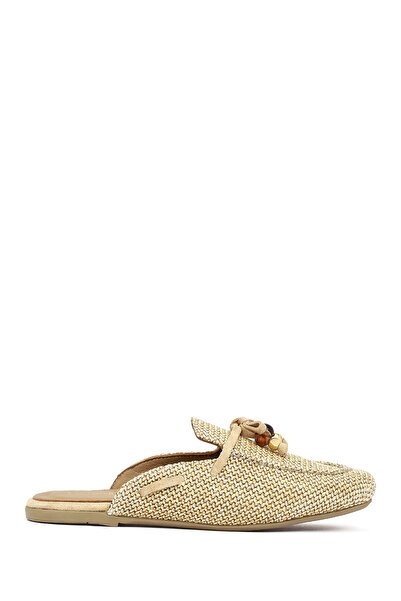 Derimod Γυναικείο Μπεζ Με φούντες Ψάθινο Παντόφλες 26PFD2016M7