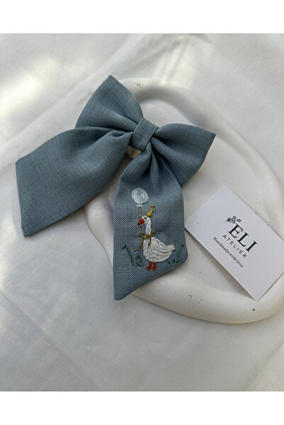 Eli baby handmade Balonlu ördek işlemeli fiyonk toka