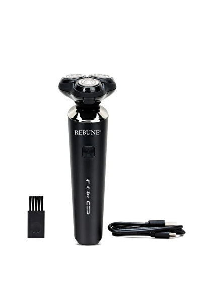 rebune Beard and Face Trimmer - Rechargeable - Waterproof - Black - RE-7706