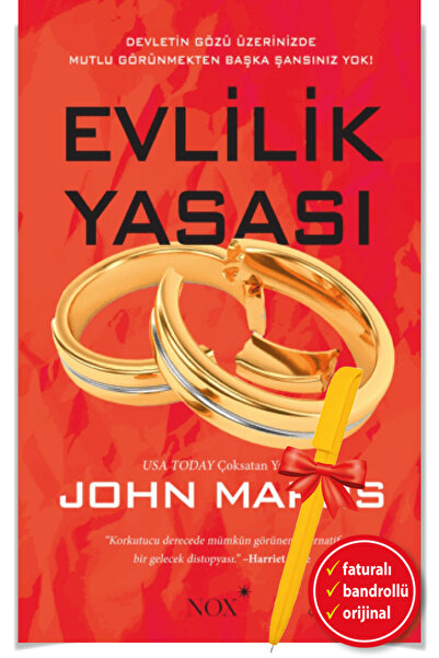 Destek Yayınları Alfa Kalem Evlilik Yasası (John Marrs) YENİ Roman Öykü Kitap