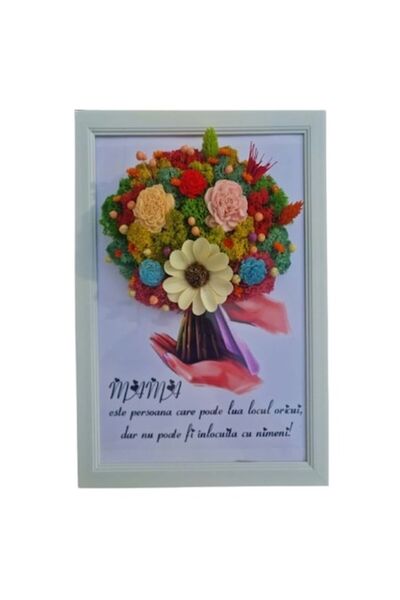 OEM Tablou decorativ cu licheni, 30x40 cm, Mama nu poate fi înlocuită