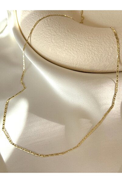 YOUES JEWELRY 60 cm Zincir Kolye 14 K ALTIN RENK CM VİP SERİ Lüx Renk Gold VI...