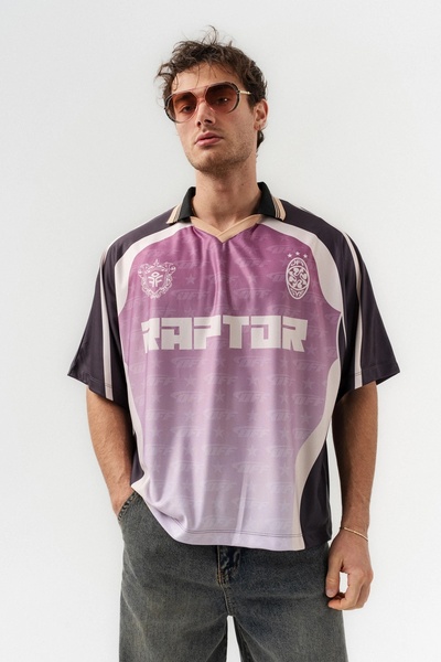 go gang own Raptor Jersey Polo Yaka Oversized Jersey T-Shirt