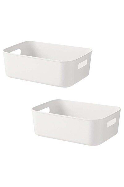 Arabest Set Of 2 Plastic Storage Bins,Versatile Kitchen Pantry Organization a...