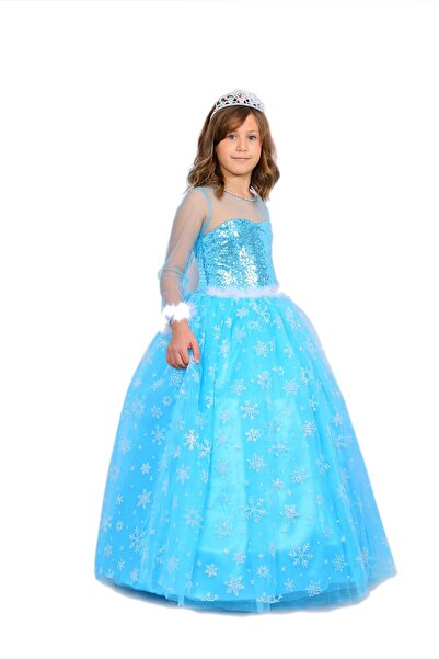 Hepta Collection HAPPY KİDS Kız Çocuk Elsa Elbisesi Tarlatanlı Kabarık Elsa K...