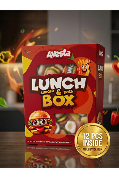 Avesta Candy Lunch Box Burger & Fries Gummy - 12 pcs