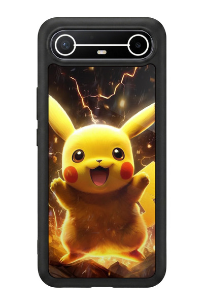 TECNO سبارك سليم 5G متوافق مع مطبوع، أسود مطفي، سيليكون ناعم، واقي، غطاء ممتص...