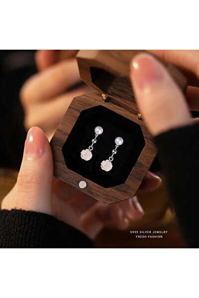 Generic أقراط الوردة البيضاء