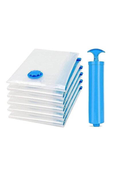 Arabest 6 Pack Vacuum Storage Bags with Suction Pump, Reusable,for Packing,Cl...