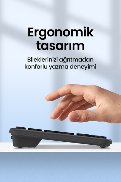 Daxi Klavye Mouse Set Elegance Combo Sessiz 2.4GHz Kablosuz Türkçe Q Mod