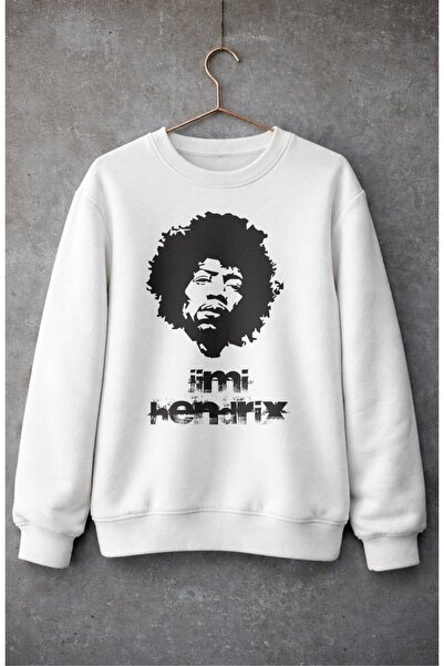 Fuddy Moda Unisex oversized Jimi Hendrix Face με τύπωμα Φούτερ χωρίς κουκούλα...