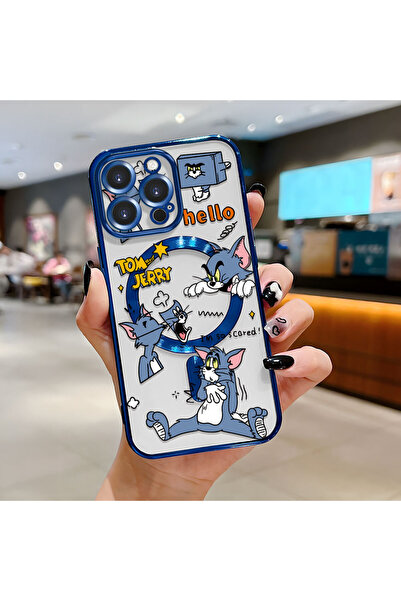 ucuc iPhone 14 Pro Uyumlu Şeffaf Arka Yüzeyli Manyetik Darbeye Dayanıklı Sili...