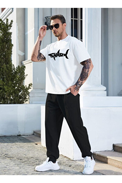 LAVİTTA Shark Printed Sweatpants and T-Shirt - Jogger Pants T-Shirt Bottom To...