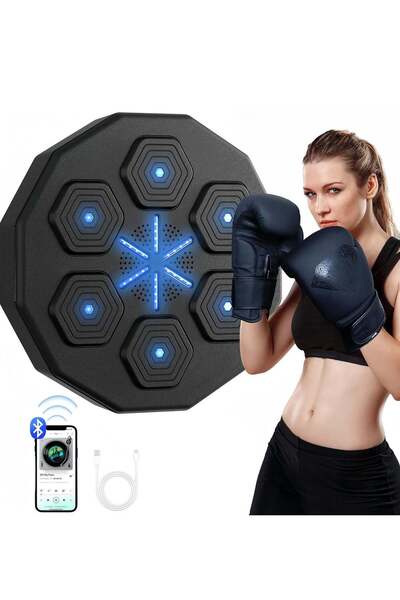 Arabest جهاز ملاكمة موسيقي ذكي، جهاز تدريب يُثبت على الحائط مزود بتقنية بلوتوث