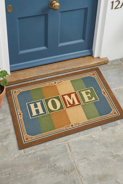 Valerine Life Home Retro Vintage Striped Digital Print Pcs Home Office Workplace Door Mat 45X70Cm