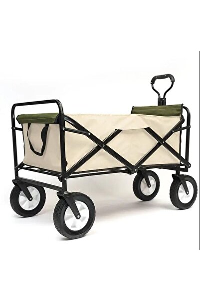 Arabest Folding Camping Cart Wagon with Adjustable Handle, Shopping Cart for ...