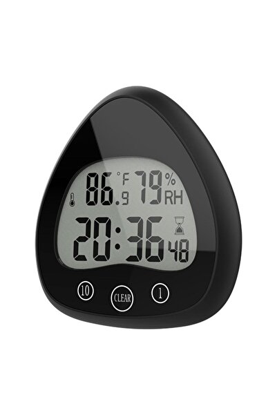 Arabest Waterproof Digital Bathroom Timer Clock with Hygrometer, Desktop Stan...
