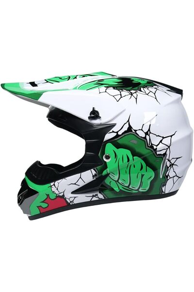 Arabest خوذة دراجة نارية للطرق الوعرة، خوذة سباق تغطي الوجه بالكامل مع نظام ت...