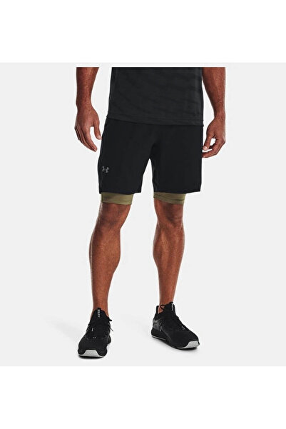 Under Armour شورت رجالي أسود منسوج من Ua Vanish مقاس 8 بوصات 1370382-001