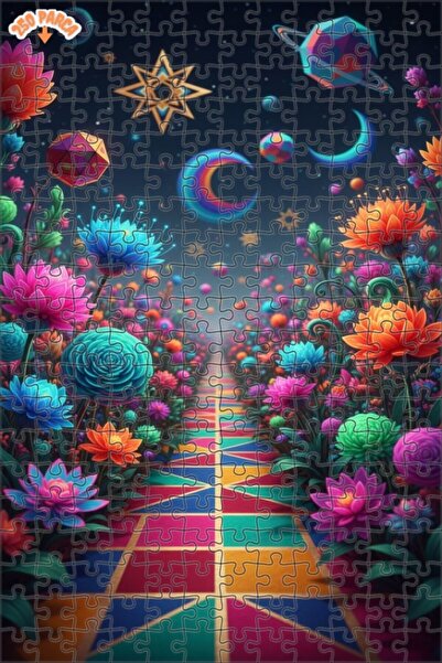 Esranın Dünyası لغز خشبي مصور لمسار الحديقة الرائعة مزدوج الطبقات قطعة مقاس 3...