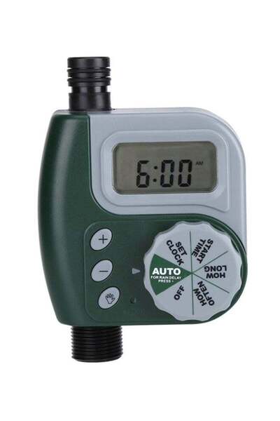 Arabest Automatic Garden Water Sprinkler Timer with Digital Display, Rain Del...