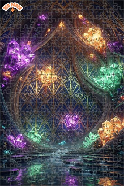 Esranın Dünyası Crystal Valley Art Double Layer Framed Wooden Puzzle 250 Piec...