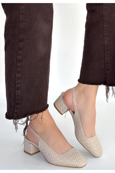 Alfanora Dier Bej Volume Heeled Shoes