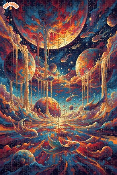 Esranın Dünyası شلالات الأسماك الفلكية بين النجوم مزدوج الطبقات قطعة من الألغ...