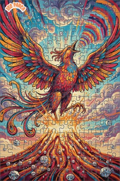 Esranın Dünyası لغز خشبي رائع بإطار مزدوج الطبقات بمظهر لوحة زيتية لطائر الفي...