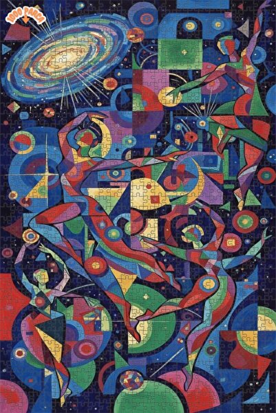 Esranın Dünyası لغز خشبي من مزدوج الطبقات إطارًا لتصميم فضاء الراقصين التجريد...